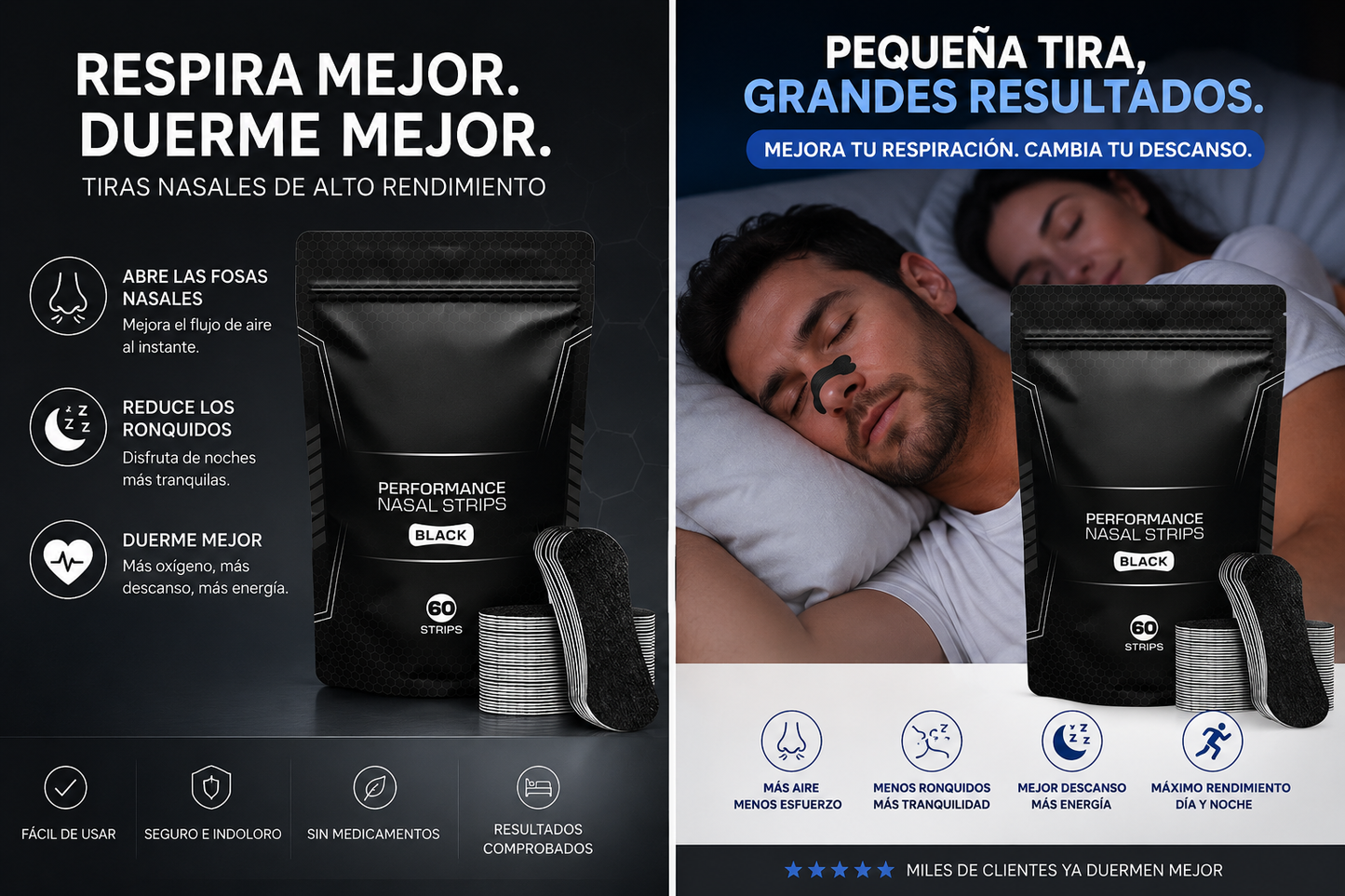 Bandas Nasales Antirronquidos SleepZen