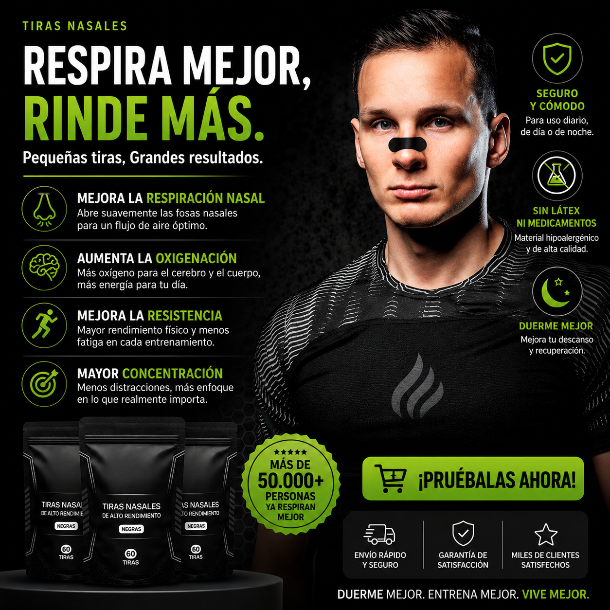 Bandas Nasales Antirronquidos SleepZen