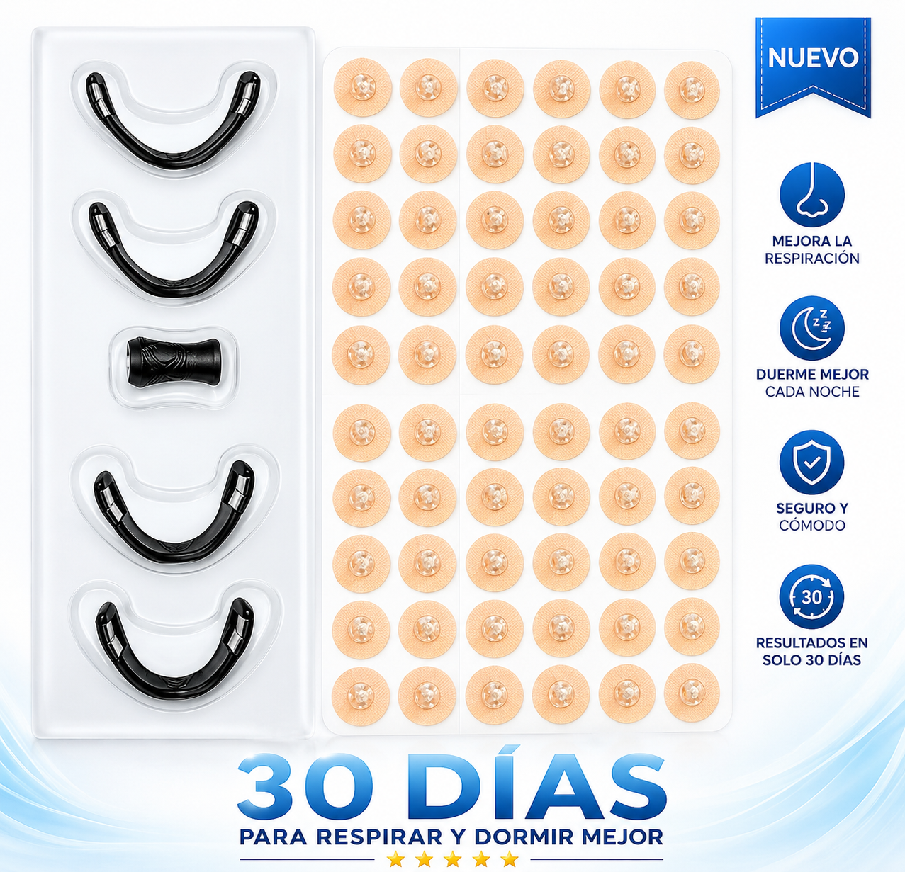 Tiras Nasales Magnéticas SleepZen™ – Respira Mejor Desde La Primera Noche